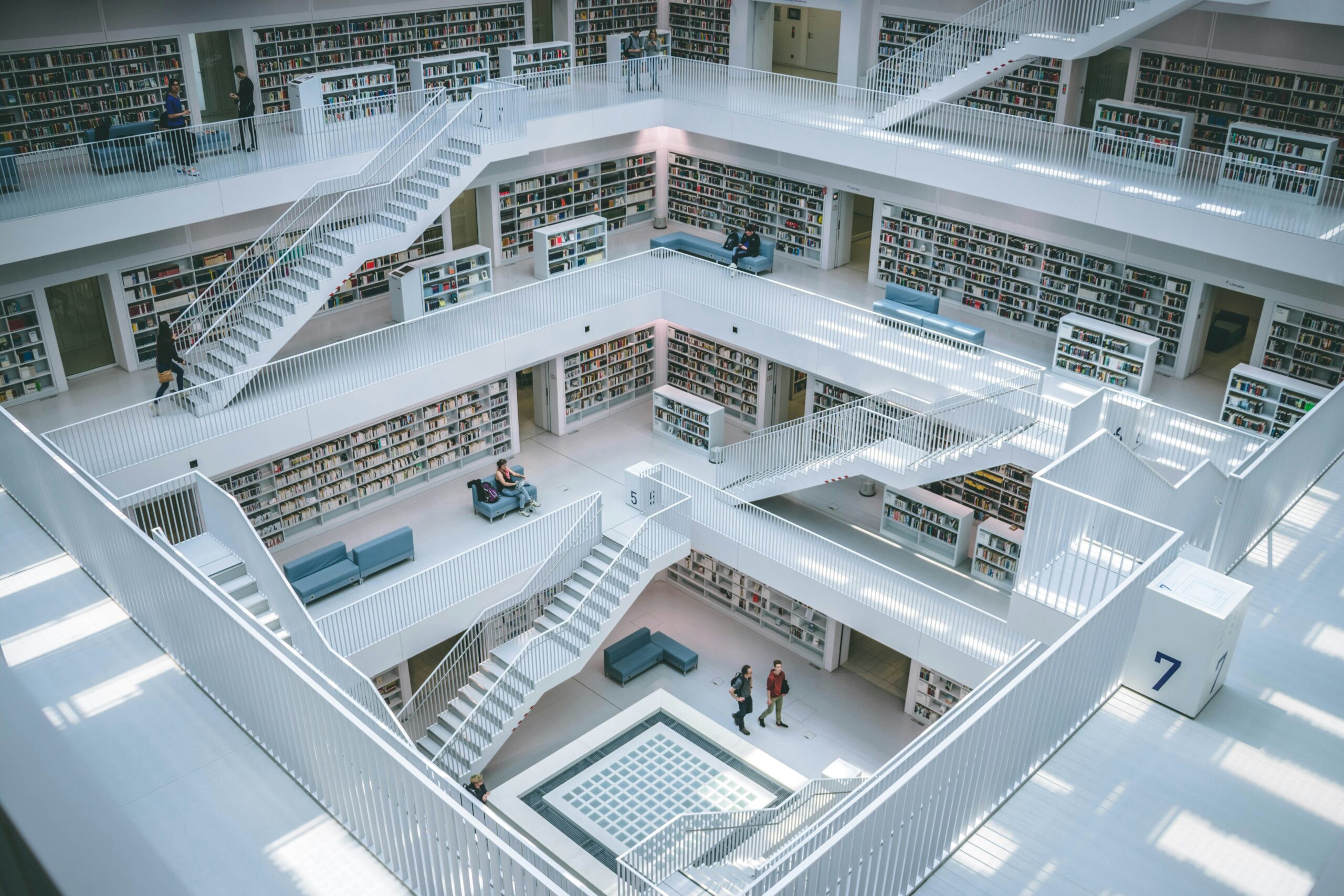 Large modern library Large modern library